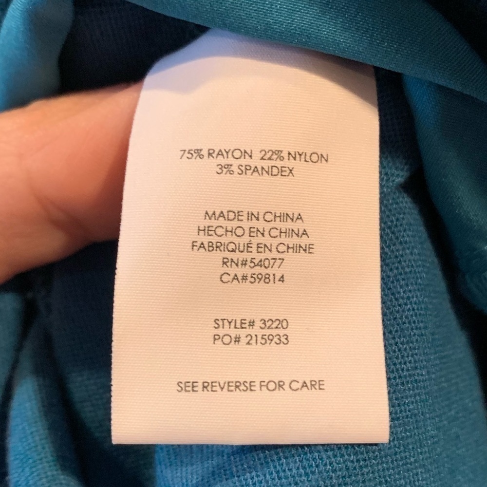 CAbi Teal Blue Sigourney Stretch Pencil Skirt with Side Zipper Size 4 Workwear - Picture 5 of 12